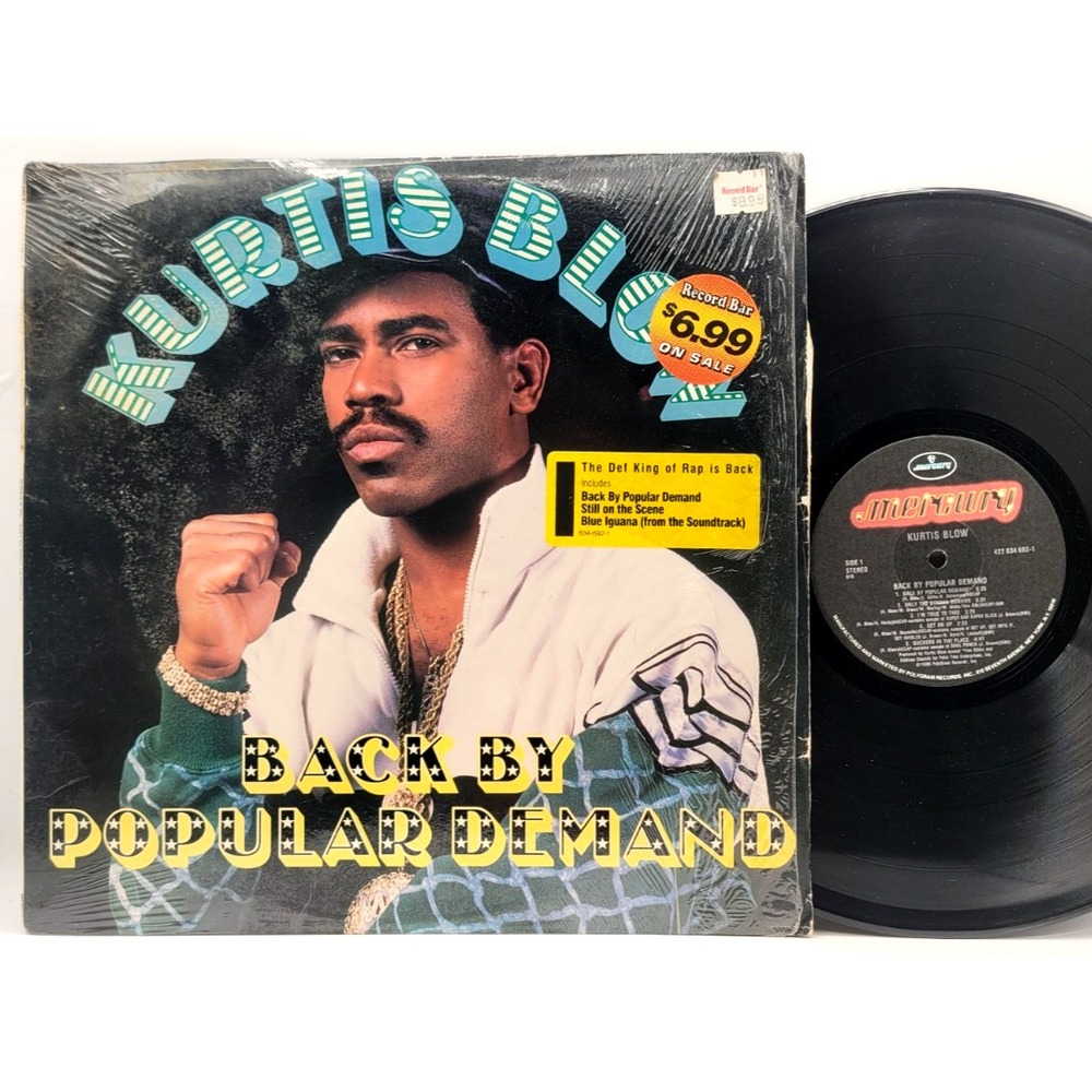 Kurtis Blow - Back By Popular Demand - Hip Hop LP Record In Shrink Hype Sticker